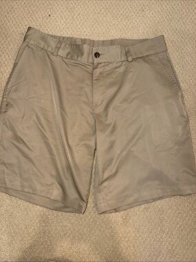 adidas Men's Flat Front Shorts - Light Khaki